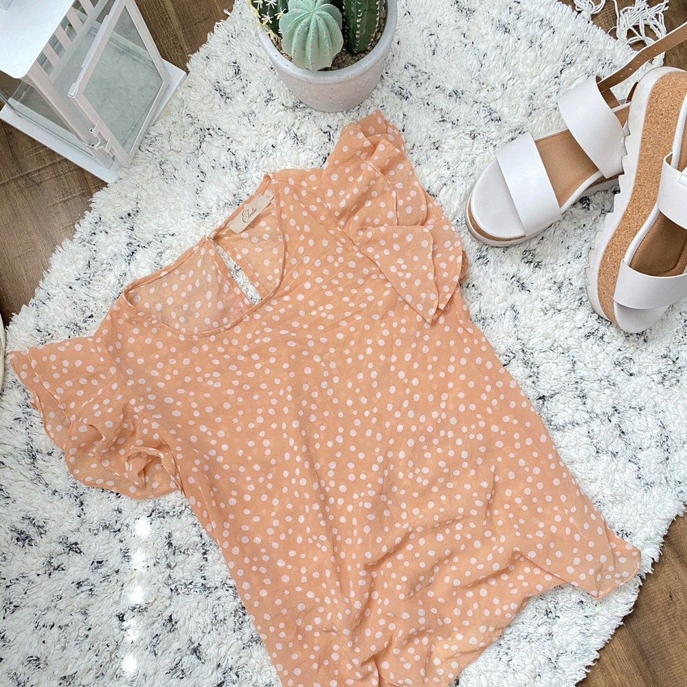 Peach polka dots